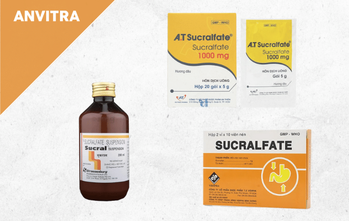 Sucralfate được bán dưới nhiều tên thương hiệu khác nhau