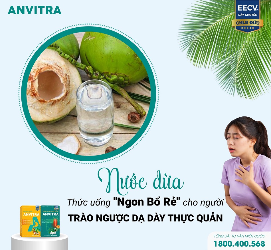 Trào ngược dạ dày uống nước dừa được không? 