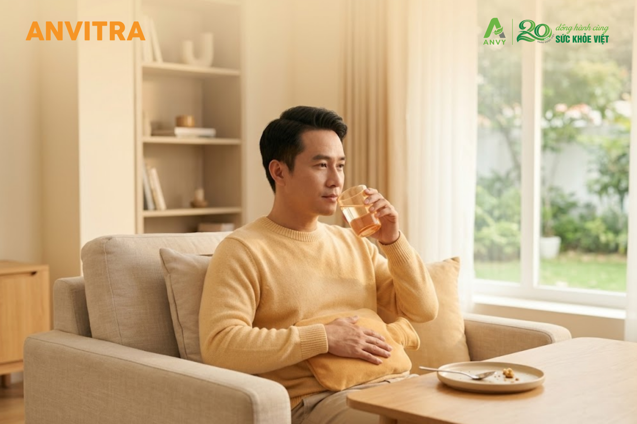 Chườm ấm, giảm áp lực lên dạ dày và điều chỉnh tư thế có thể giúp làm dịu cơn khó chịu nhẹ.